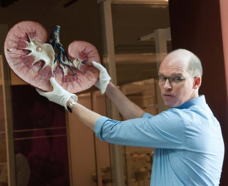 Man holds giant liver