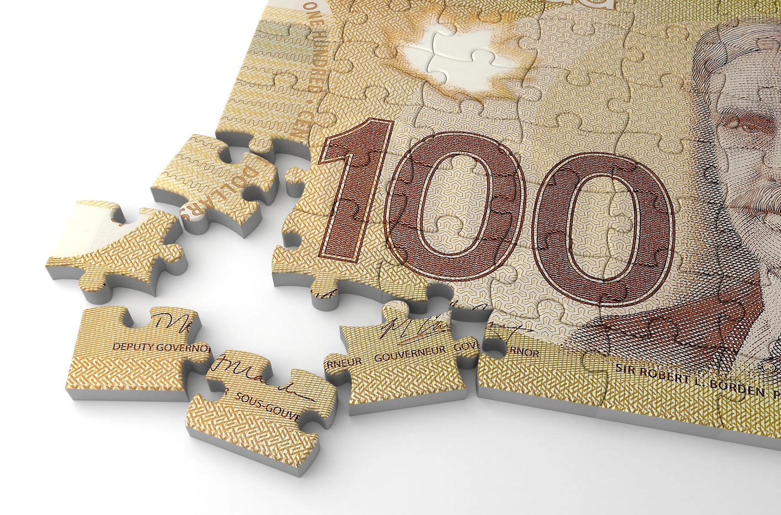 Canadian 100 Dollar Bill Puzzle