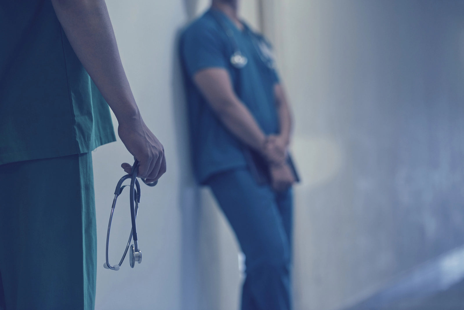 Correctional nurses standing in the hall of the jail