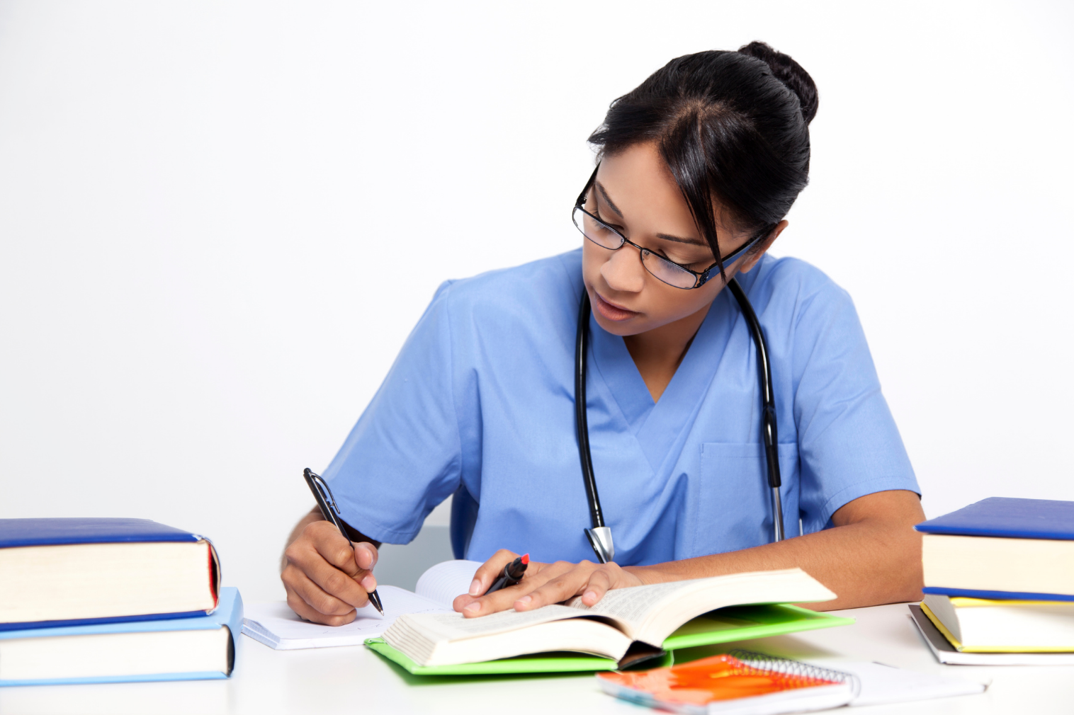 nursing student studying for NCLEX exam