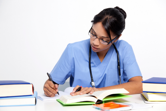 nursing student studying for NCLEX exam