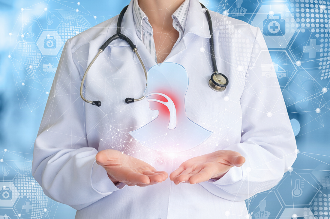 A woman female nurse in a lab coat and a stethoscope respiratory nclex questions