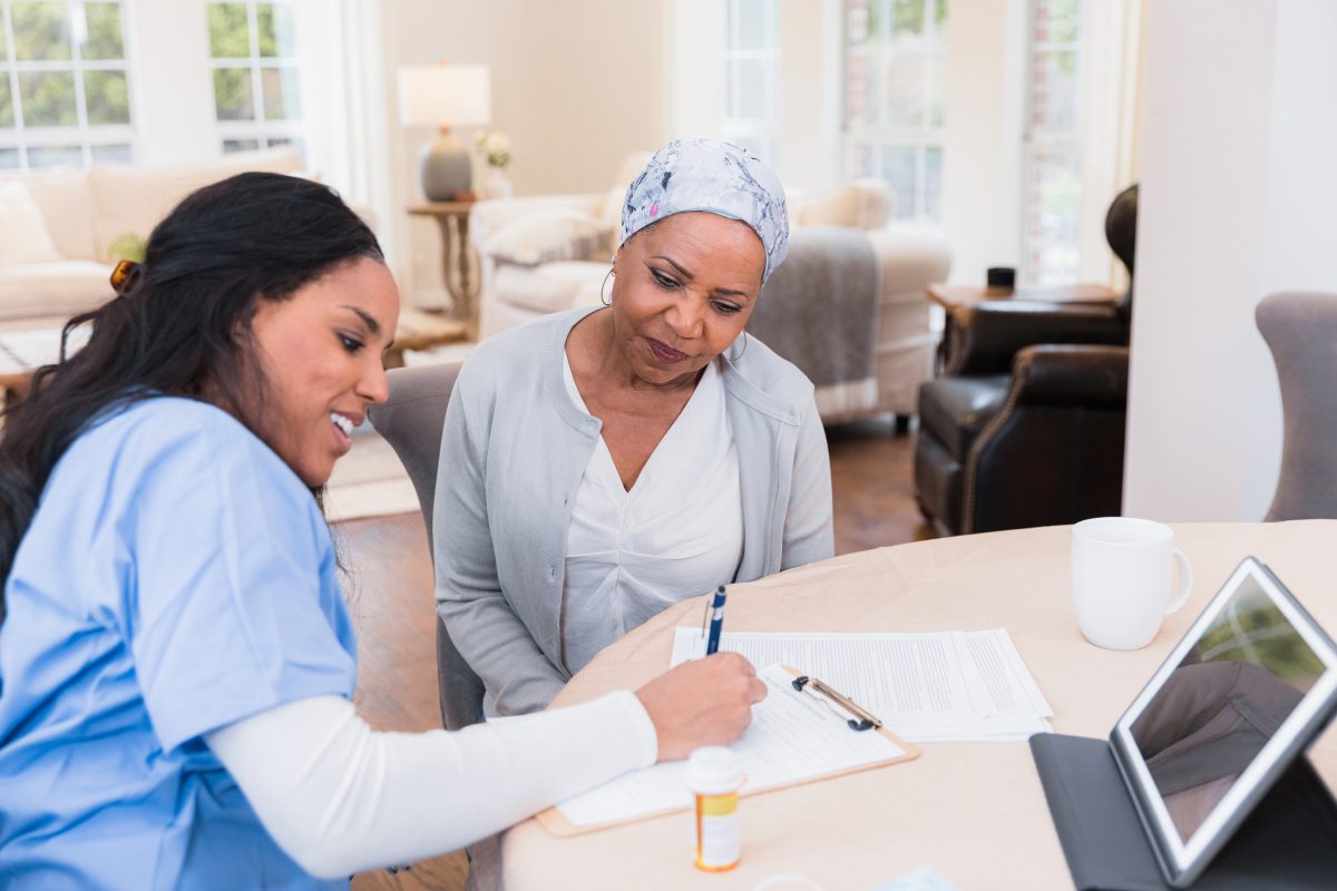 Nurse documents the patient's concerns.