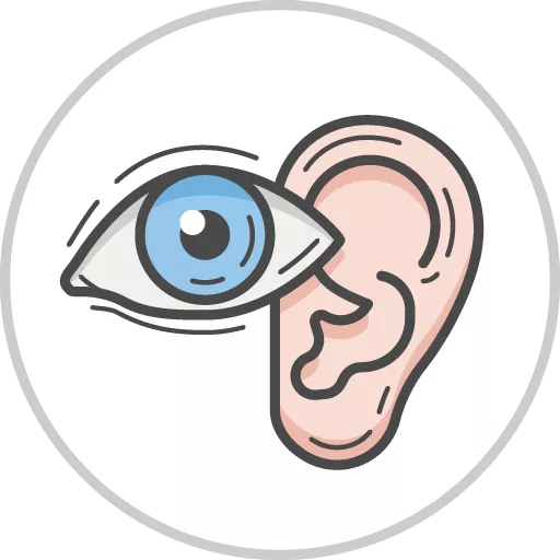 Visual & Auditory (eye & ear)